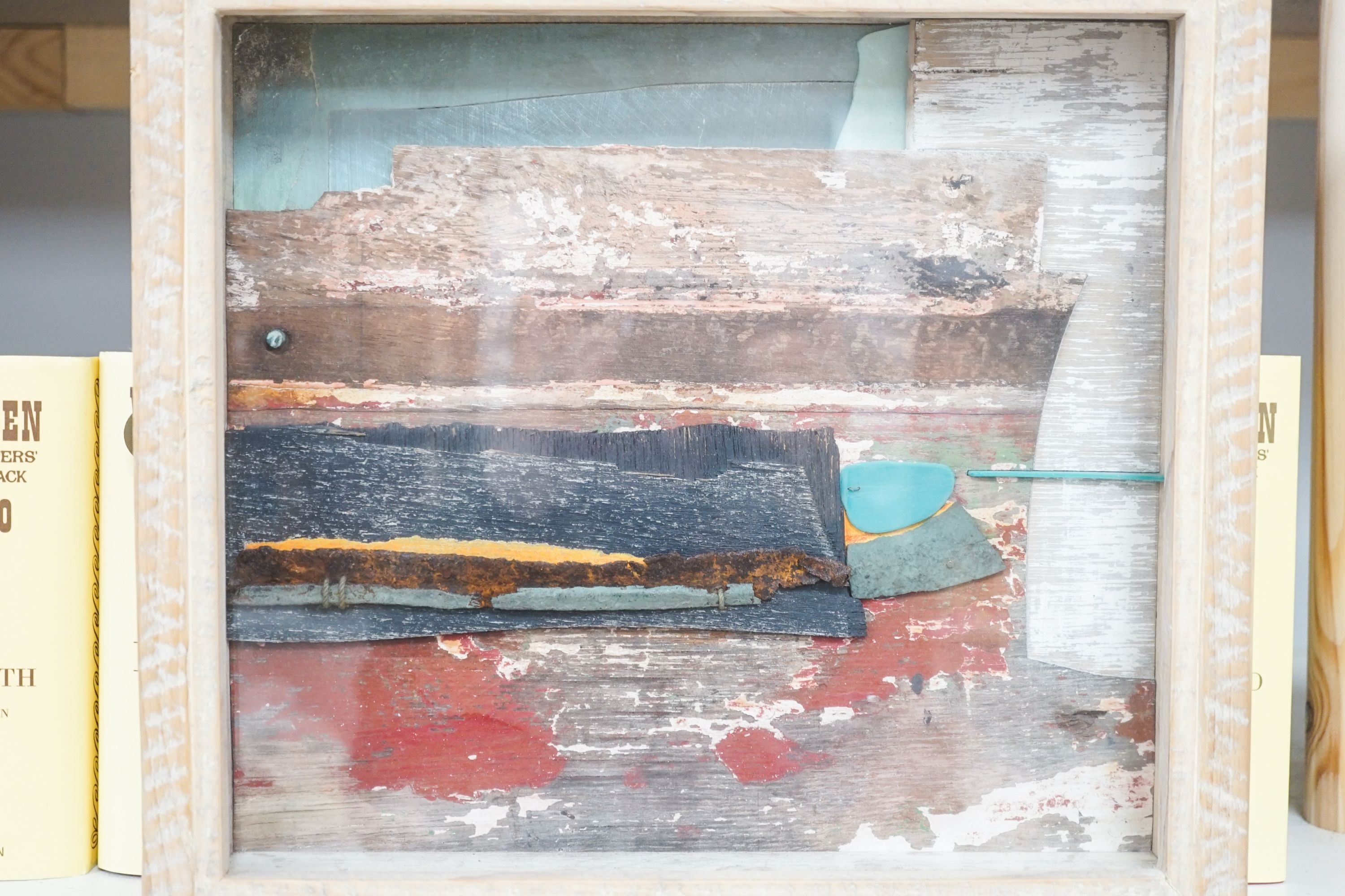 Geoffrey Bradford (1947-), mixed media, Berthed at Caen 2000, Artists label verso, 25 x 27cm